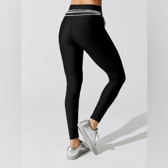 Carbon38 High Rise Full Length Legging With Chain Belt - Black - Small *RARE* - Picture 2 of 3